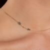 925 Sterling Silver Sideways Initial C Diamond Necklace - Image 2