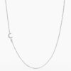 925 Sterling Silver Sideways Initial C Diamond Necklace - Image 4