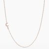 925 Sterling Silver Sideways Initial C Diamond Necklace - Image 5