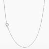 925 Sterling Silver Sideways Initial D Diamond Necklace - Image 4