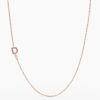 925 Sterling Silver Sideways Initial D Diamond Necklace - Image 5