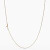 925 Sterling Silver Sideways Initial J Diamond Necklace