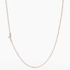 925 Sterling Silver Sideways Initial J Diamond Necklace - Image 5