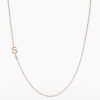 925 Sterling Silver Sideways Initial S Diamond Necklace - Image 5