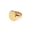 Gold-plated signet ring in 925 sterling silver