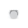 Signet ring featuring a subtle tri-link design accent