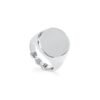 Classic signet ring with a polished face and gold plating