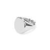 925 Sterling Silver signet ring with polished gold plating
