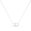 925 Sterling Silver Simple Interlocking Circles Necklace - Image 2