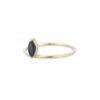 Single floating sapphire ring with refined modern design