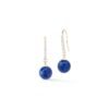 925 Sterling Silver drop earrings with lapis and CZ diamond details