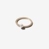 925 Sterling Silver Single Row and Pearl Diamond Ring