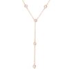 925 Sterling Silver Single Row Diamond Bezel Lariat