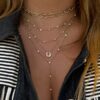 925 Sterling Silver Single Row Diamond Bezel Lariat - Image 4