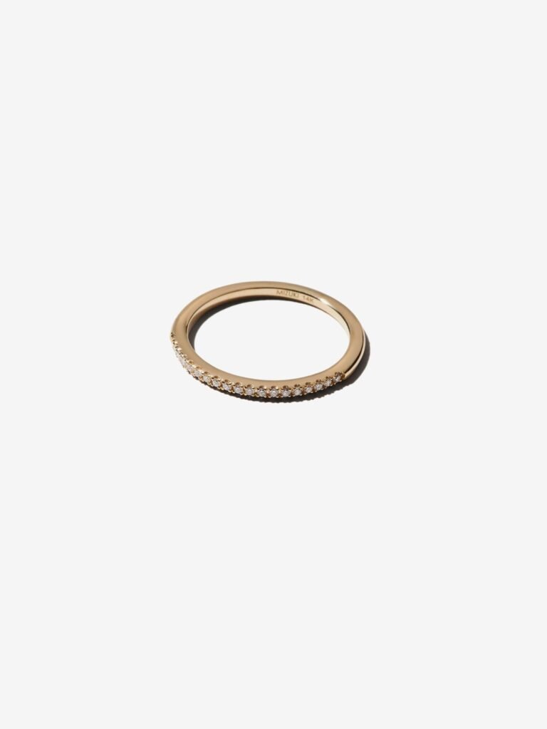 925 Sterling Silver Single Row Diamond Ring