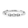 Sterling silver hinged cuff bracelet with tri-link detail