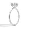 925 Sterling Silver Six Prong Solitaire Diamond Engagement Ring Hidden Halo - Image 4