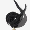 Black silk necklace with a star medallion and diamond details