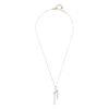 925 Sterling Silver Slanted Twin Bar Diamond Necklace - Image 2