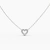 Delicate heart pendant necklace with a classic shape