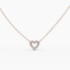 Small heart necklace pendant measuring 6.50mm x 6.50mm