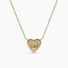 925 Sterling Silver Small Heart Pave Diamond Necklace - Image 2