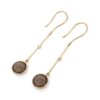 925 Sterling Silver Smoky Topaz Diamond Earrings - Image 3