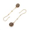 925 Sterling Silver Smoky Topaz Diamond Earrings - Image 4
