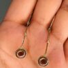 925 Sterling Silver Smoky Topaz Diamond Earrings - Image 5