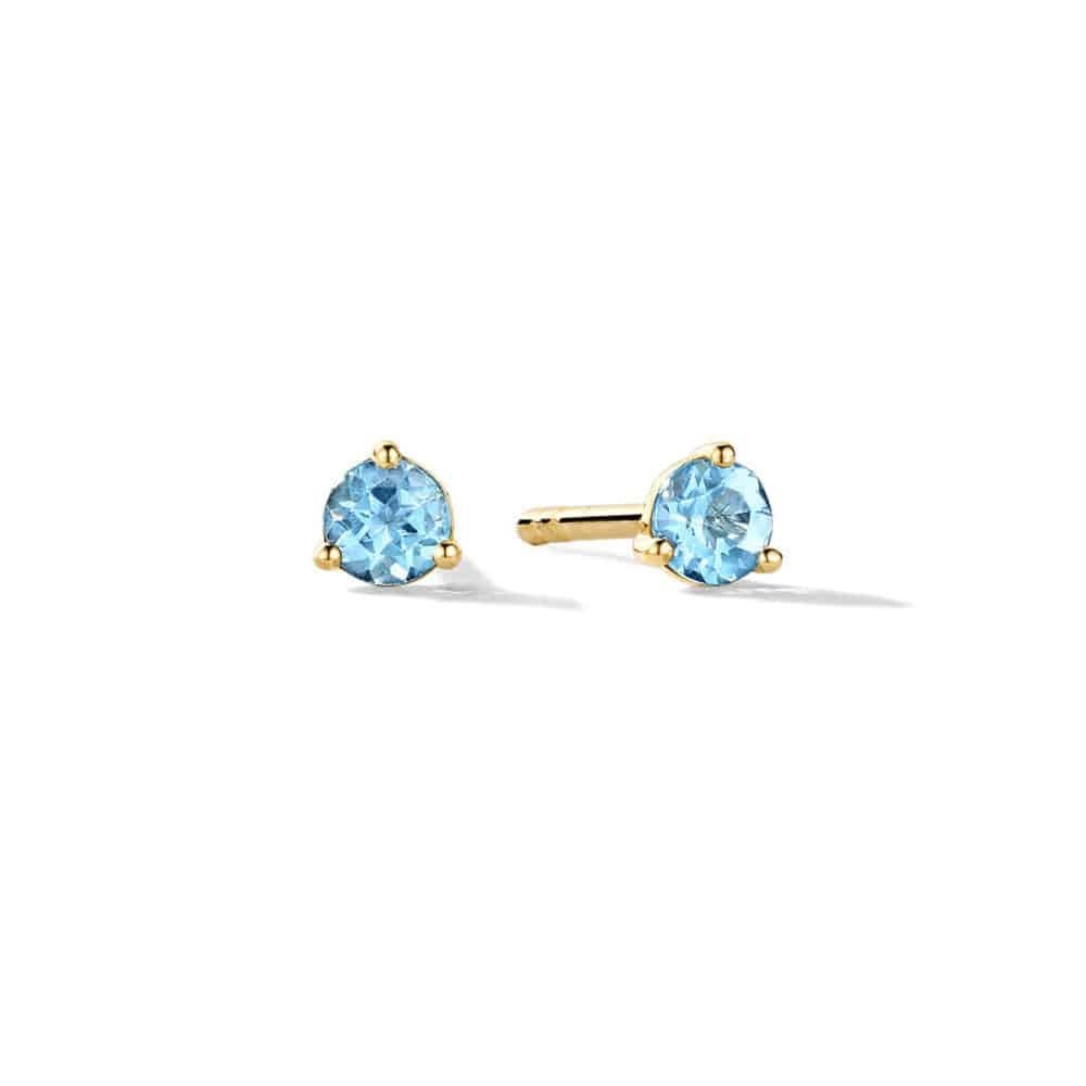 925 Sterling Silver Solitaire 12 Birthstones Mini Pearl Stud Earrings