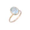 925 Sterling Silver Solitaire Aquamarine Ring - Image 3