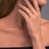 Gold-plated sterling silver ring with a clean, minimal silhouette