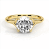 Round cut Premium CZ Diamond in a solitaire setting engagement ring