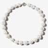 Baroque freshwater pearl necklace with an organic knotted design
