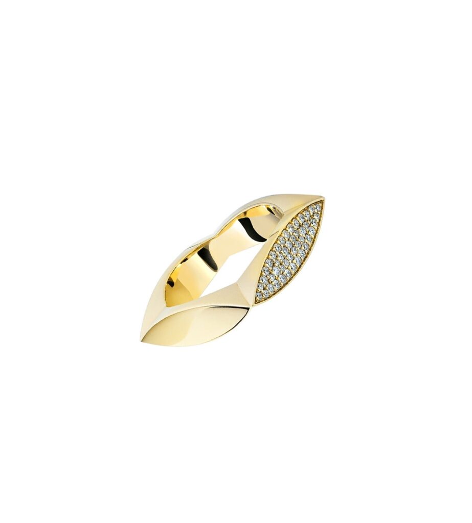 925 Sterling Silver Stack Diamond Band 2A 2 Yellow