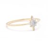 925 Sterling Silver Star Diamond Ring - Image 3