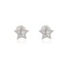 925 Sterling Silver Star Diamond Stud Earrings
