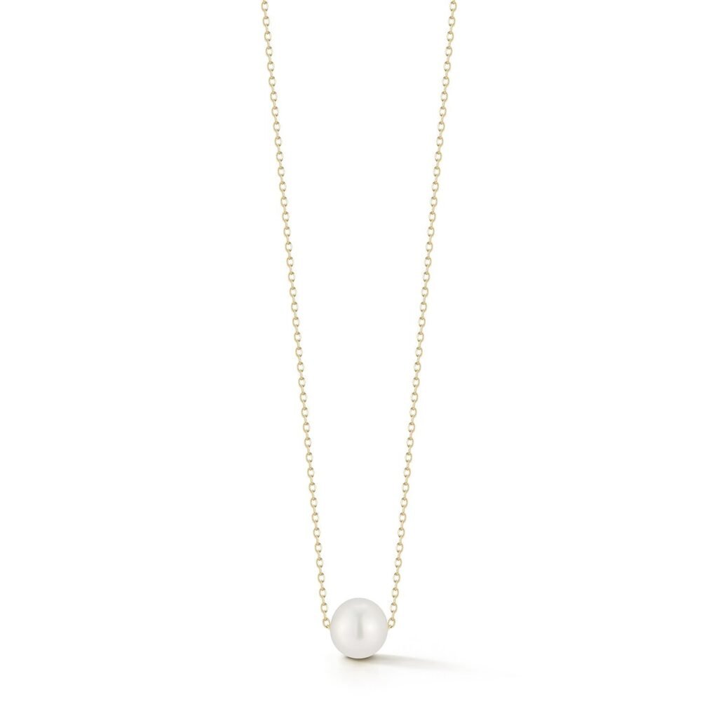 925 Sterling Silver Suspended Pearl Necklace