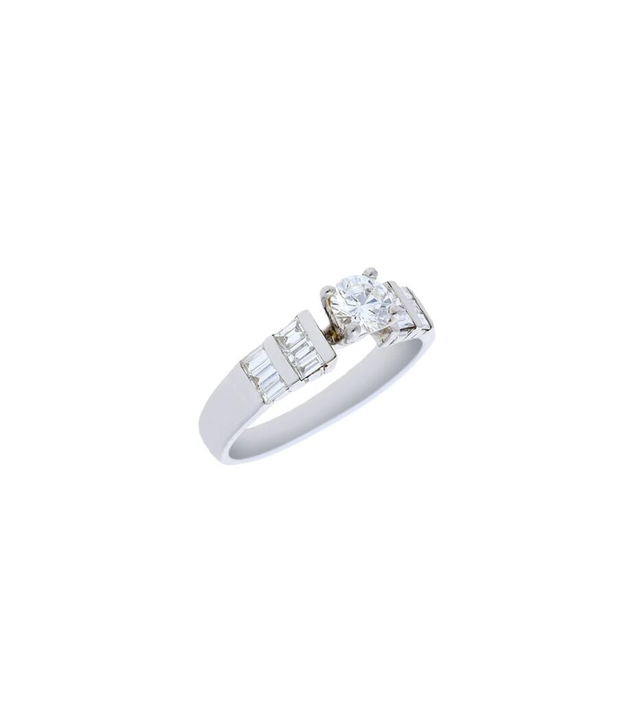925 Sterling Silver Symbol of Love Diamond Ring