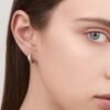 925 sterling silver hoop earrings with a bold claw-inspired shape