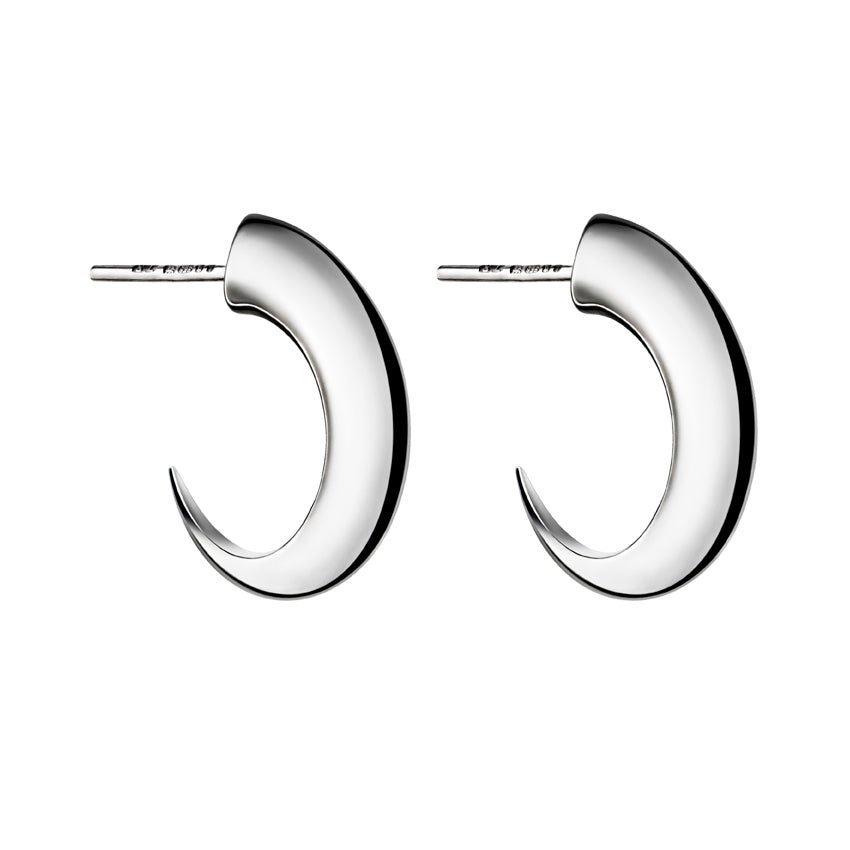 925 Sterling Silver Talon Cat Claw Medium Hoop Earrings