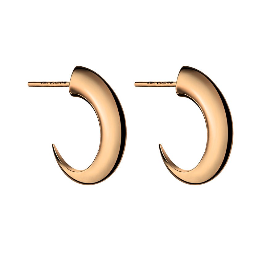 925 Sterling Silver Talon Cat Claw Medium Hoop Earrings