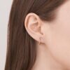 925 Sterling Silver Talon Diamond Earrings - Image 2