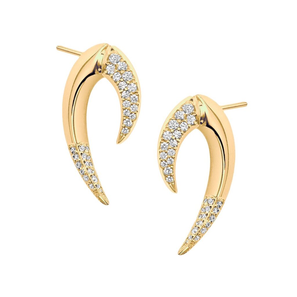 925 Sterling Silver Talon Large Diamond Earrings