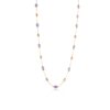 925 Sterling Silver Tanzanite and Tourmaline Station Necklace