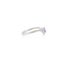 925 Sterling Silver Tanzanite Diamond Chevron Ring - Image 6