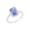 925 Sterling Silver Tanzanite Diamond Ring - Image 2