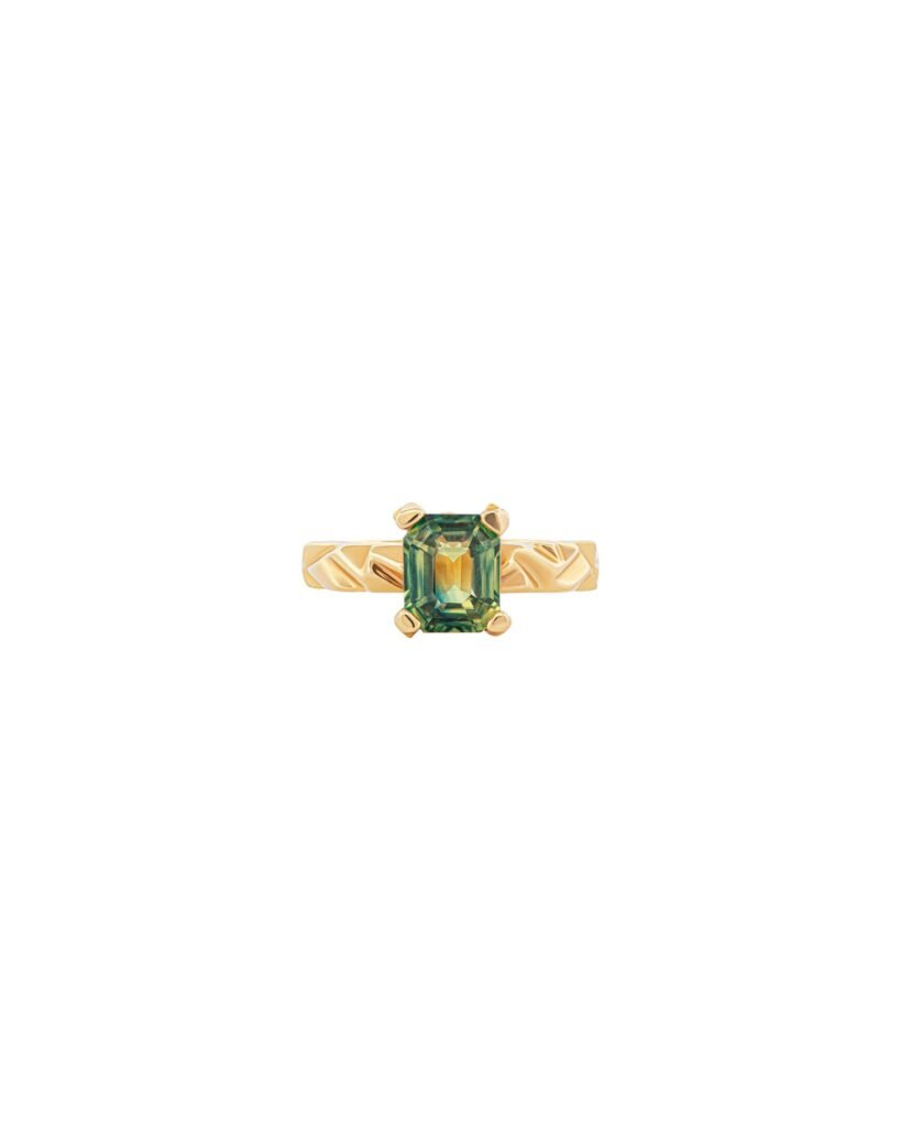 925 Sterling Silver Teal Sapphire Ring