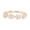 925 Sterling Silver Teardrop Baguette Diamond Band