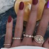 925 Sterling Silver Teardrop Baguette Diamond Band - Image 2